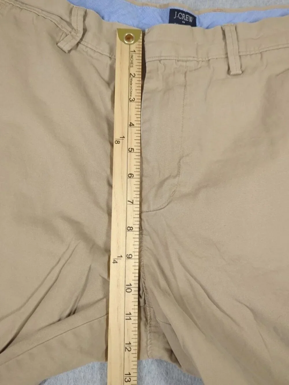 J Crew Shorts Mens 33 (Actual 32) Tan Rivington Flat Front chino Pockets Casual